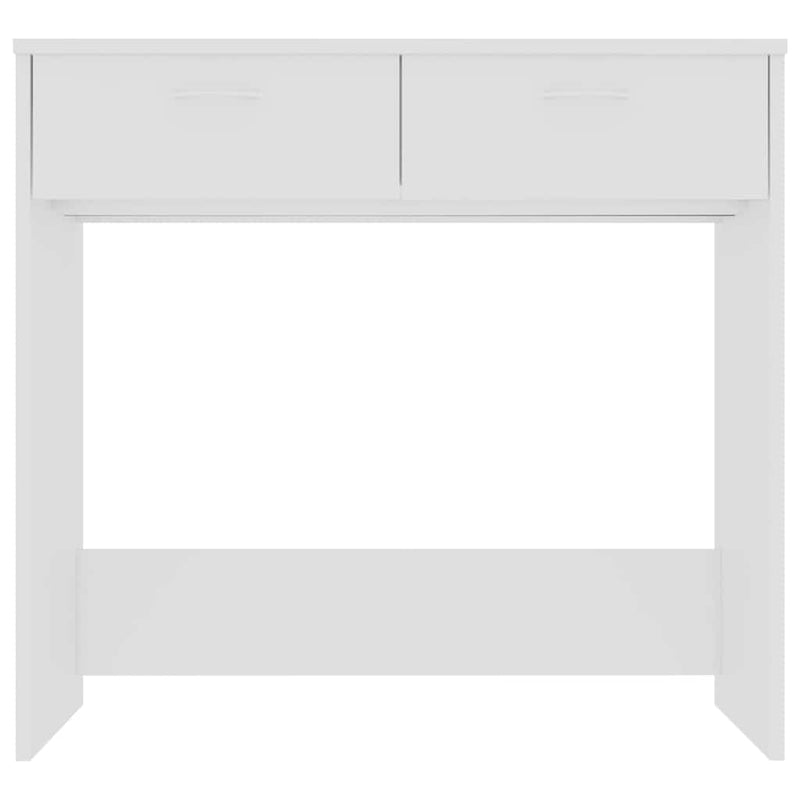 Birou, alb, 80x40x75 cm, lemn prelucrat