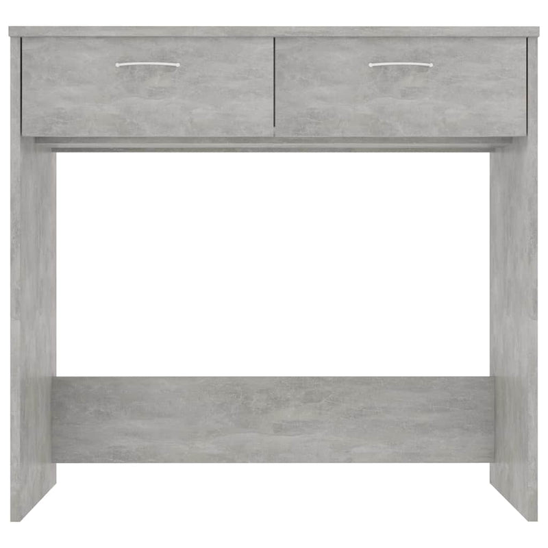 Birou, gri beton, 80x40x75 cm, lemn prelucrat