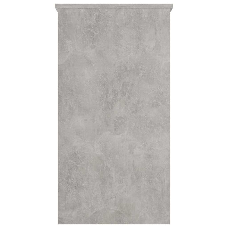 Birou, gri beton, 80x40x75 cm, lemn prelucrat