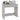 Birou, gri beton, 80x40x75 cm, lemn prelucrat