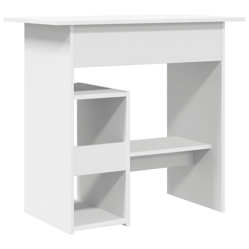Birou, alb, 80 x 45 x 74 cm, lemn prelucrat