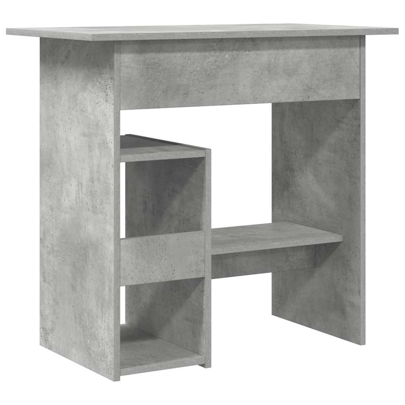 Birou, gri beton, 80x45x74 cm, lemn prelucrat