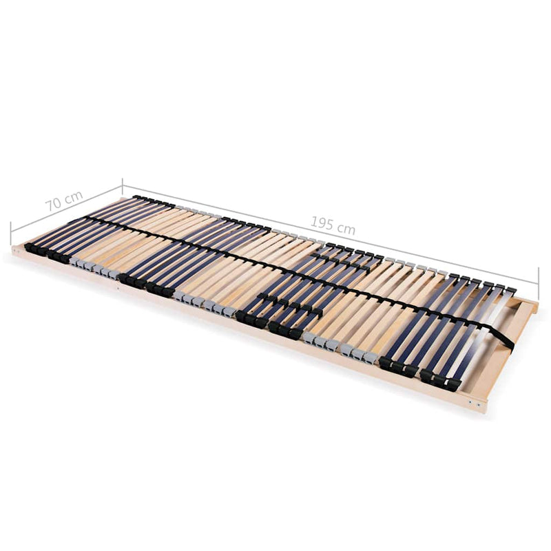 Baze de pat cu șipci, 2 buc., 42 șipci, 7 zone, 70 x 200 cm