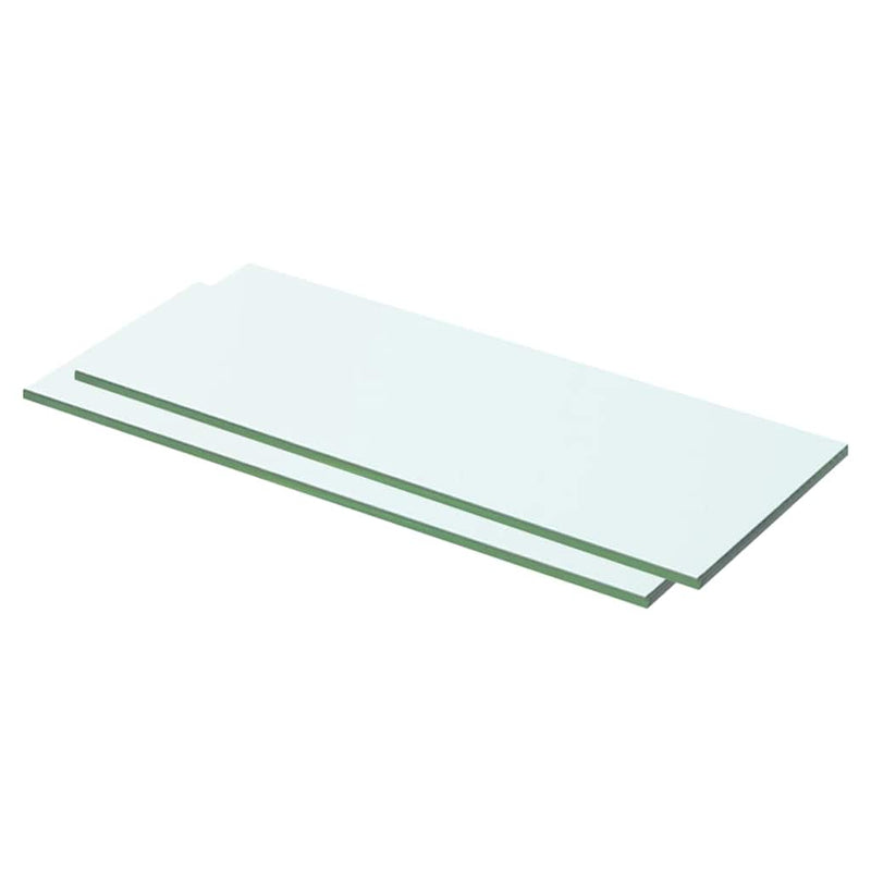 Rafturi, 2 buc., 50 x 15 cm, panouri sticlă transparentă