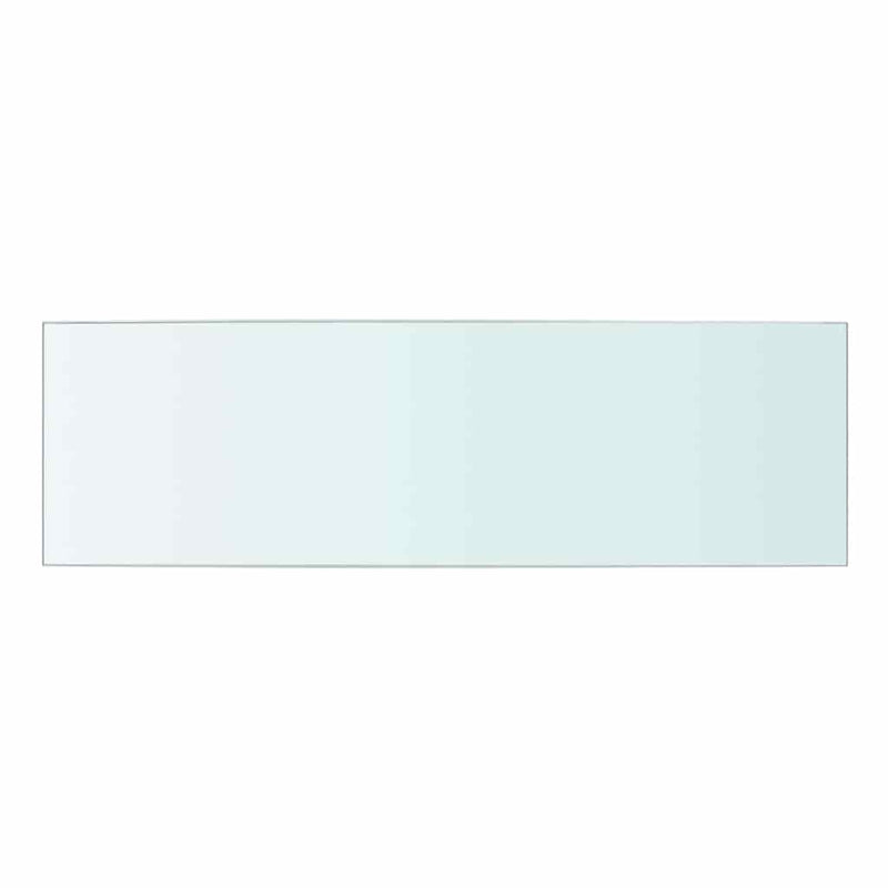 Rafturi, 2 buc., 50 x 15 cm, panouri sticlă transparentă