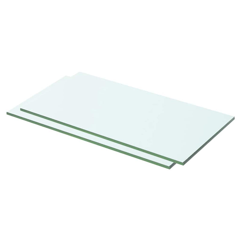 Rafturi, 2 buc., 50 x 20 cm, panouri sticlă transparentă