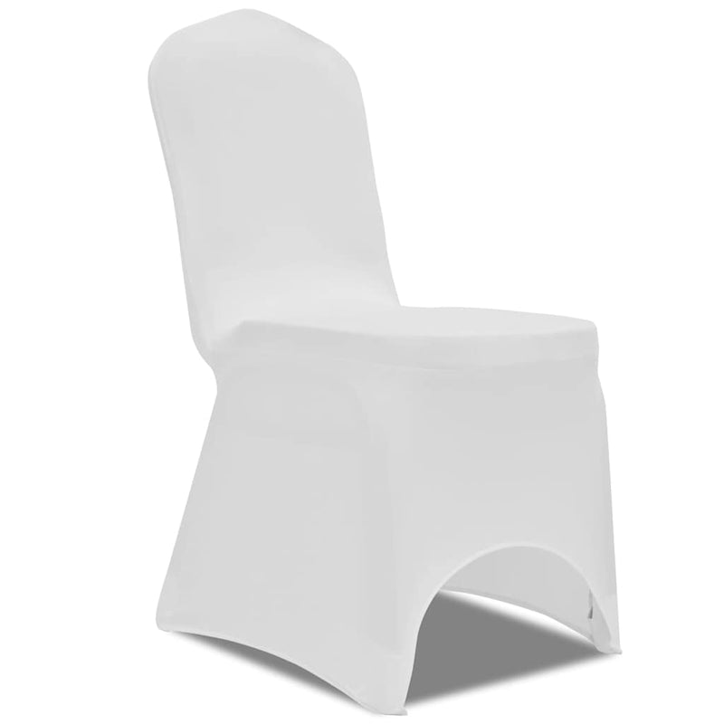 Huse de scaun elastice, 24 buc., alb