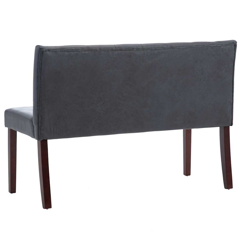 Bancă, gri, 120 cm, velur ecologic