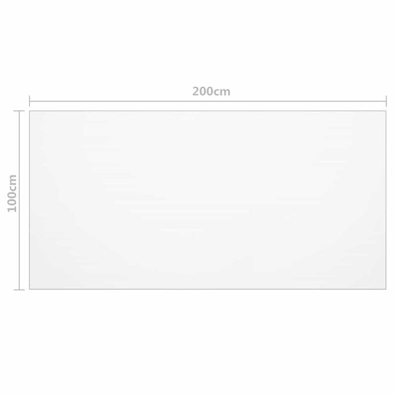 Folie de protecție masă, transparent, 200 x 100 cm, PVC, 1,6 mm