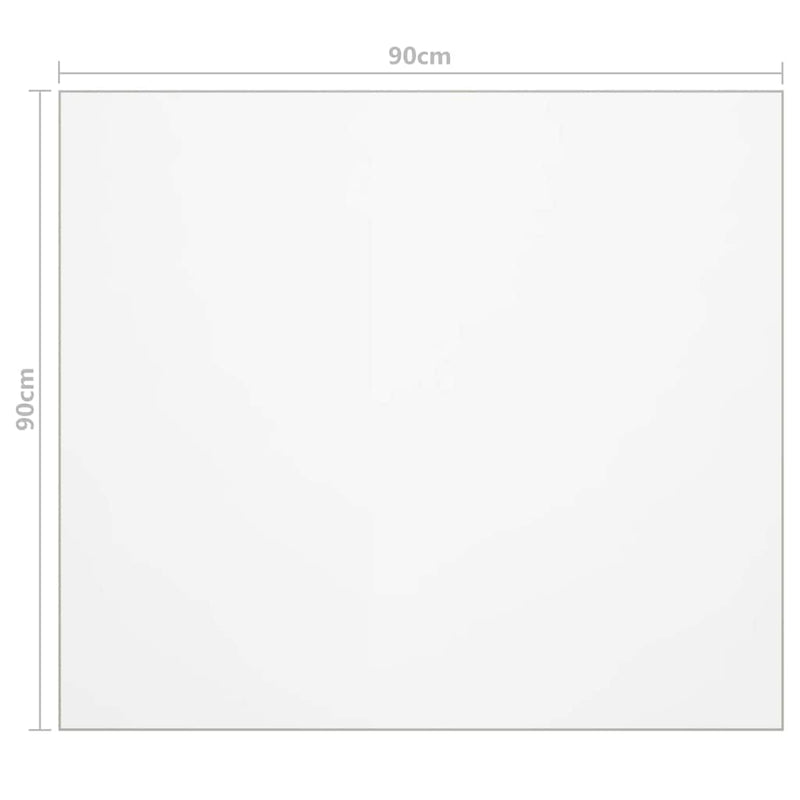 Folie de protecție masă, transparent, 90 x 90 cm, PVC, 1,6 mm