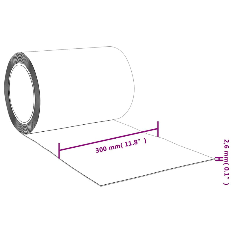 Rolă de perdea din benzi, 2,6 mm x 300 mm, PVC, 25 m