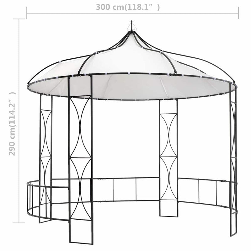 Pavilion, alb, 300 x 290 cm, rotund