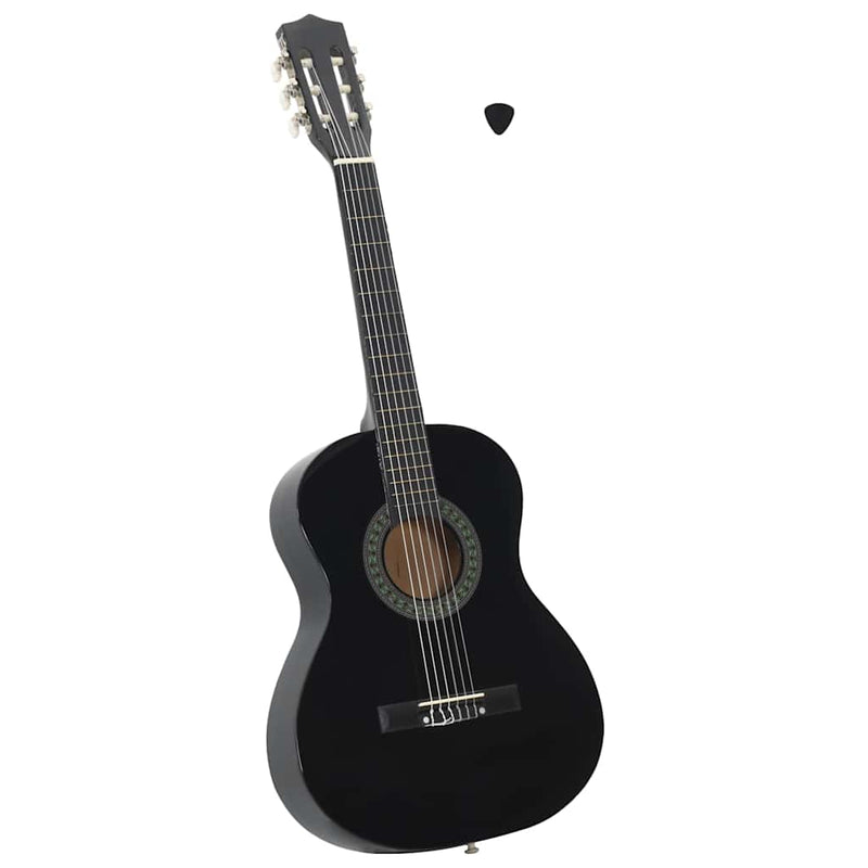 Chitară clasică pentru începători și copii, negru, 3/4 36"