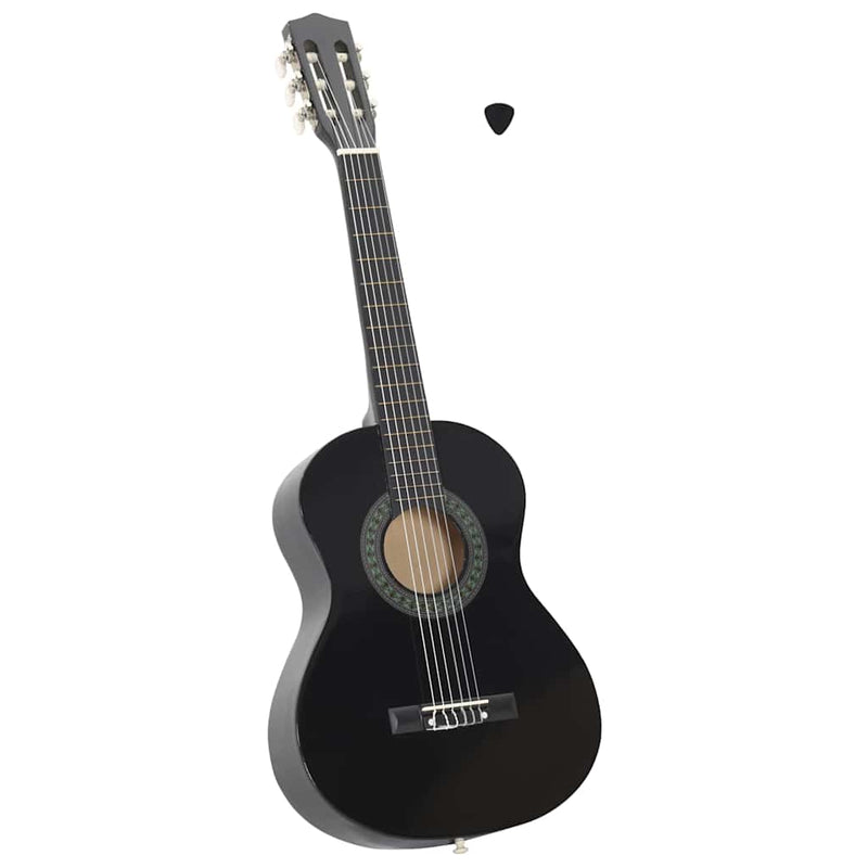 Chitară clasică pentru începători și copii, negru, 1/2 34"