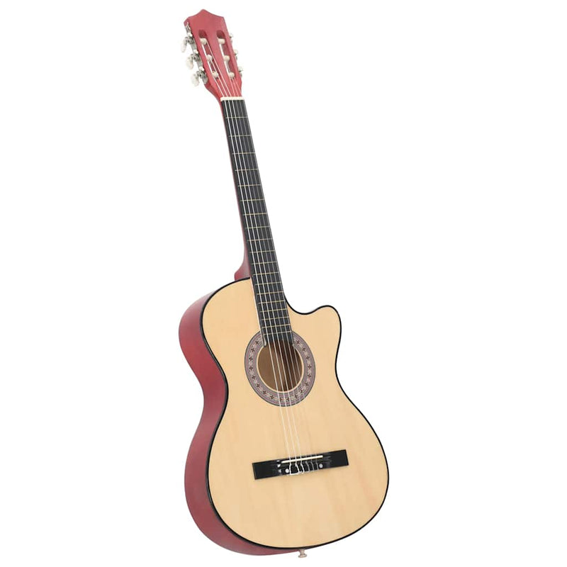 Chitară acustică occidentală, cu 6 corzi, 38", lemn de tei