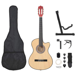 Set chitară acustică occidentală 12 piese, cu 6 corzi, 38"
