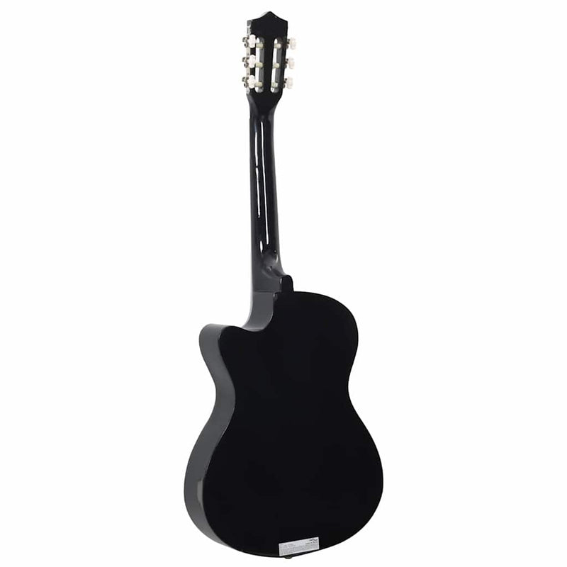 Set chitară clasică occidentală 12 piese 6 corzi negru 38"
