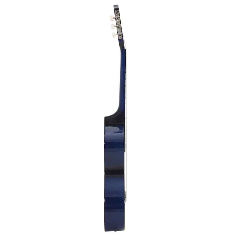 Chitară clasică occidentală, 6 corzi, albastru ombre 38"