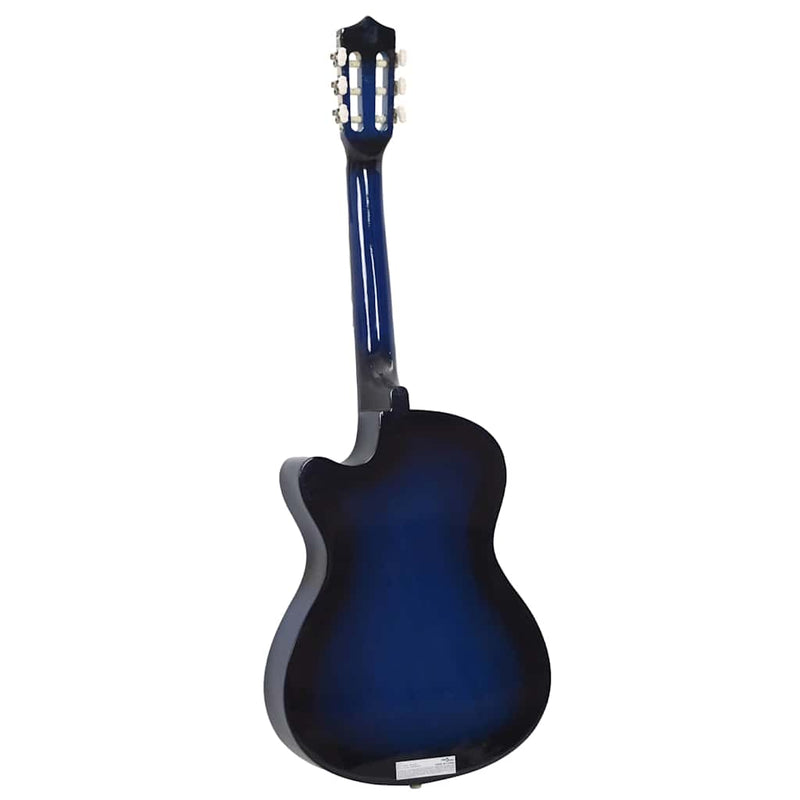 Set chitară clasică occidentală 12 piese 6 corzi albastru 38"