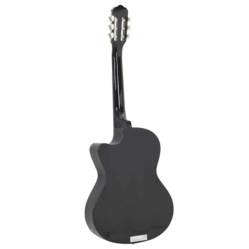 Chitară clasică occidentală cu egalizator, 6 corzi, negru
