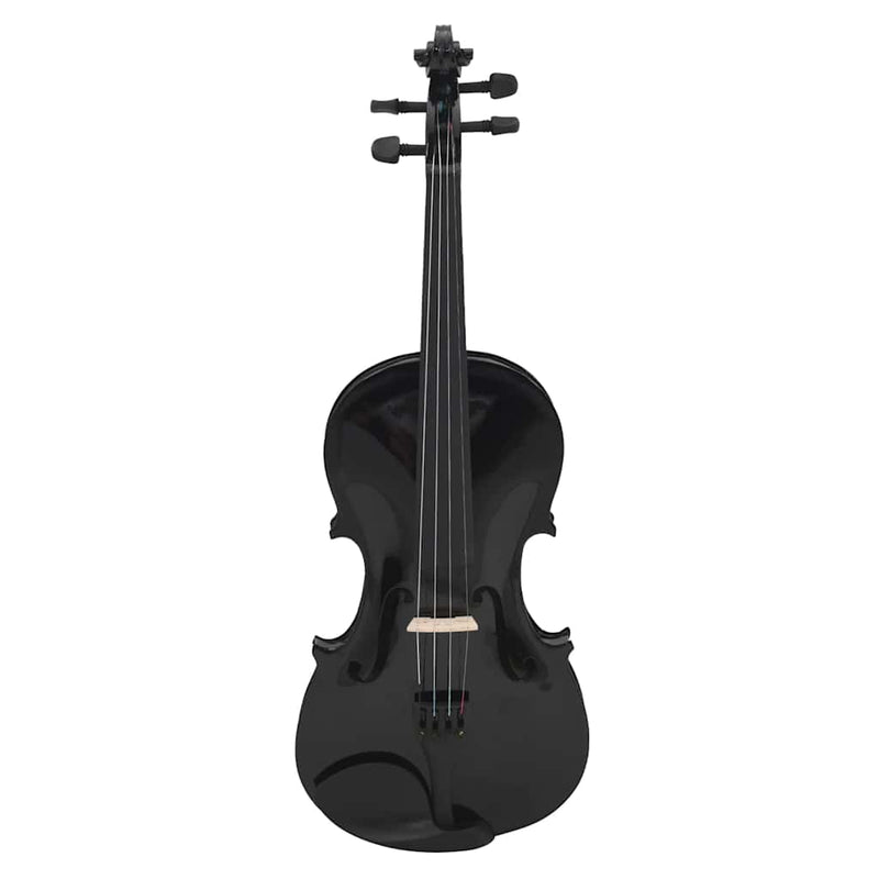 Set complet vioară cu arcuș și suport bărbie, negru 4/4