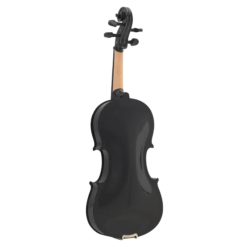 Set complet vioară cu arcuș și suport bărbie, negru 4/4