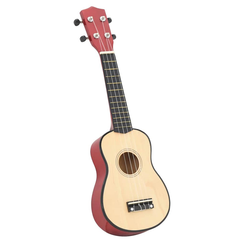 Set ukulele soprano, cu husă, pentru copii, natural, 21"