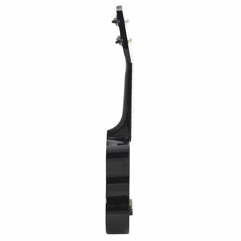 Set ukulele soprano, cu husă, pentru copii, negru, 21"
