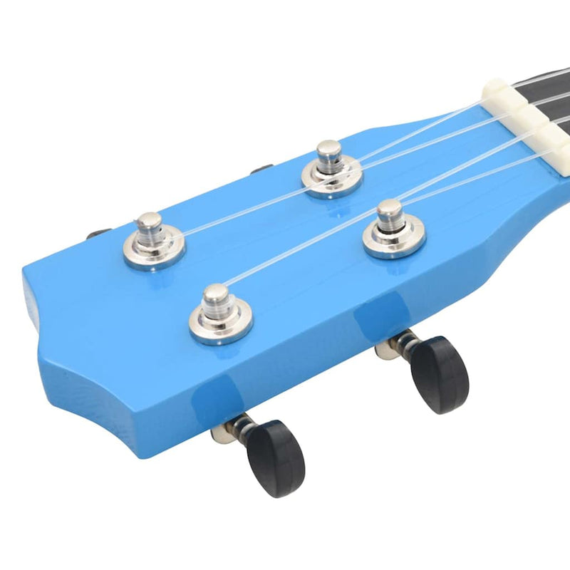 Set ukulele Soprano pentru copii, cu husă, bleu, 21"