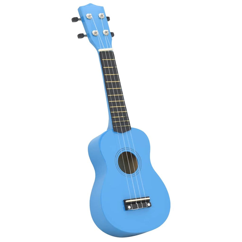 Set ukulele Soprano pentru copii, cu husă, bleu, 23"