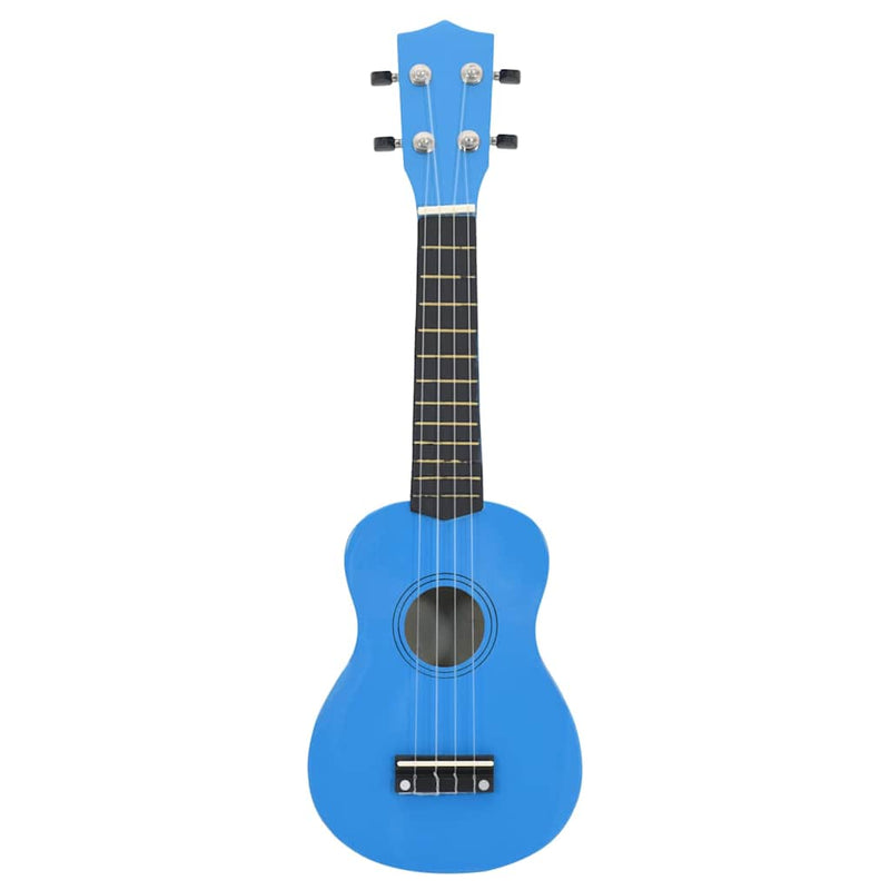 Set ukulele Soprano pentru copii, cu husă, bleu, 23"