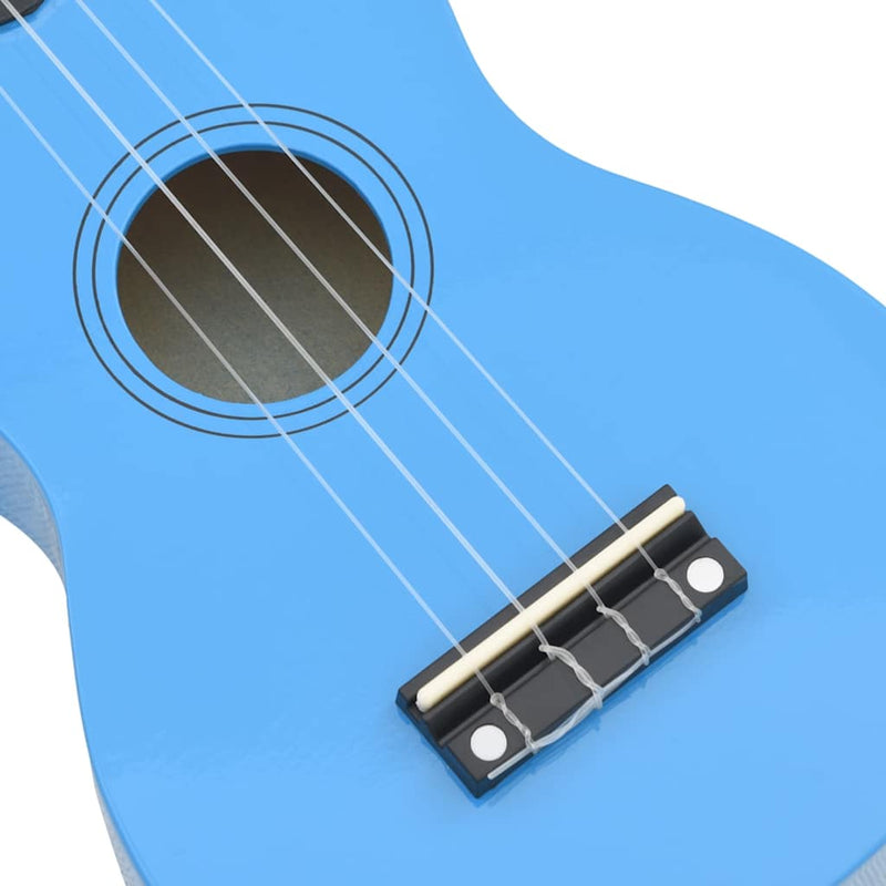 Set ukulele Soprano pentru copii, cu husă, bleu, 23"