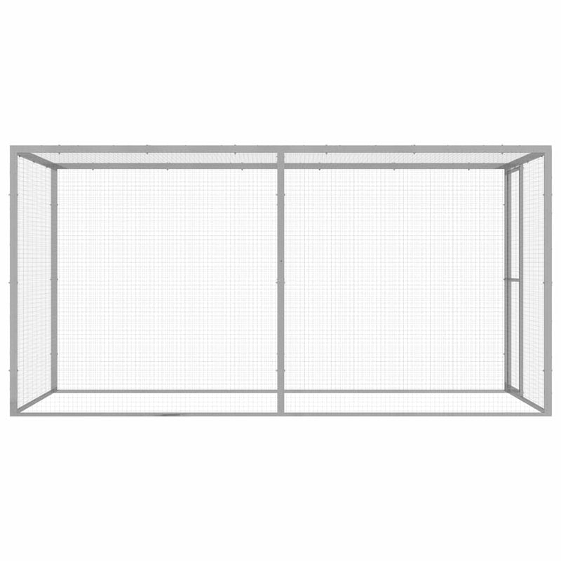 Cușcă pentru pisici, 3x1,5x1,5 m, oțel galvanizat