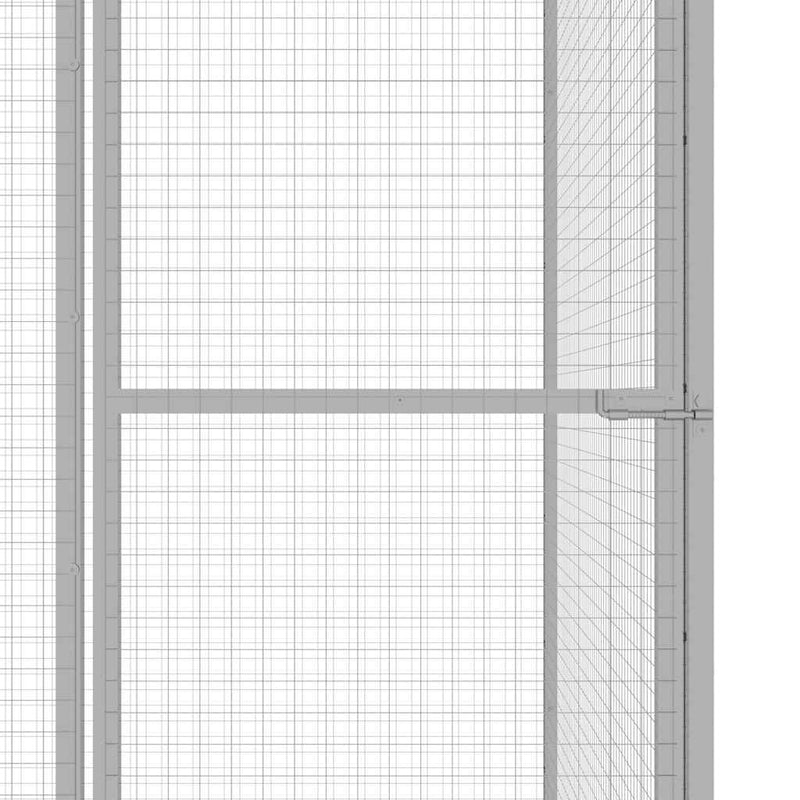 Cușcă pentru pisici, 6x3x2,5 m, oțel galvanizat