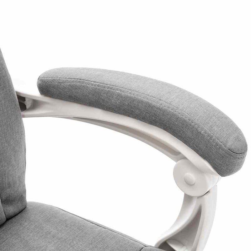 Scaun de birou cu masaj, gri, material textil
