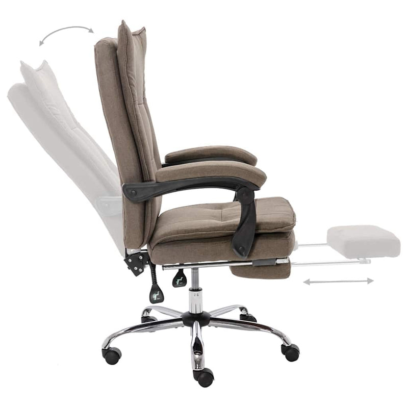 Scaun de birou, gri taupe, material textil