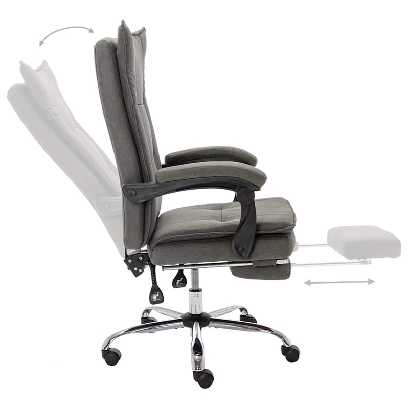 Scaun de birou, gri, material textil
