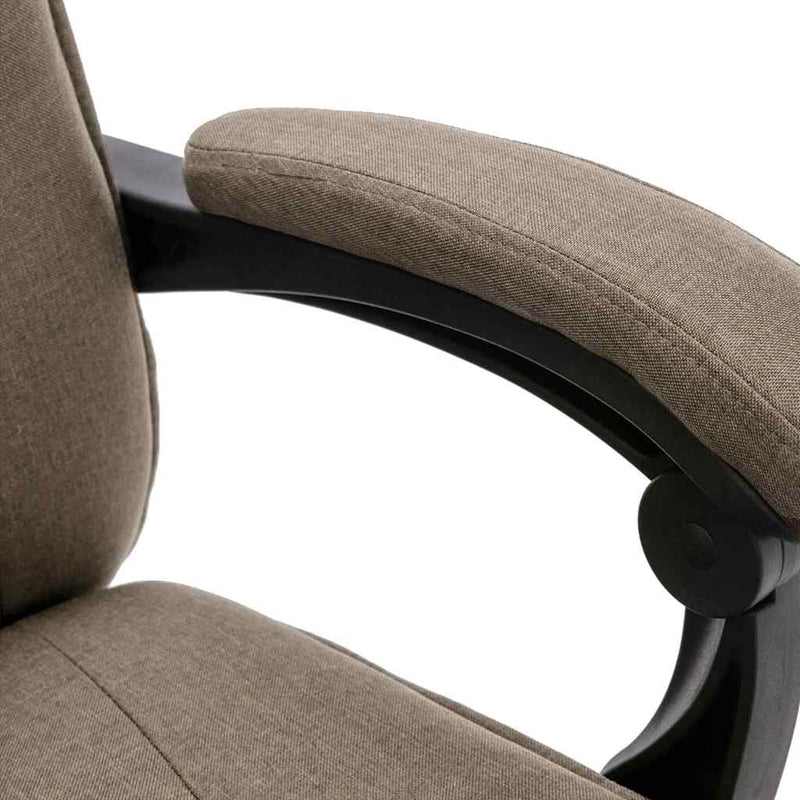 Scaun de birou cu masaj, gri taupe, material textil