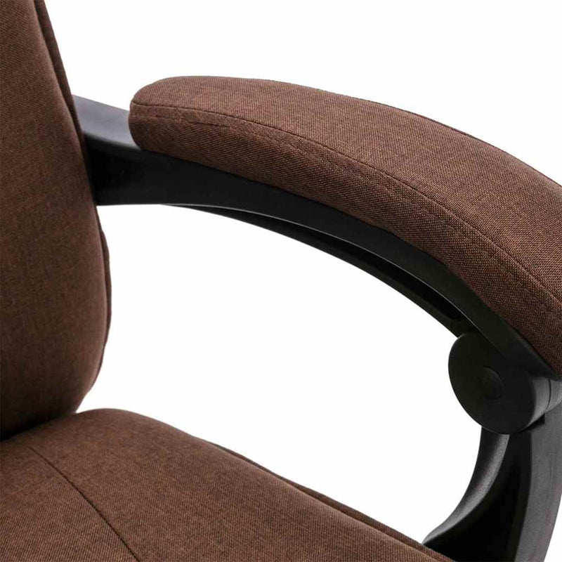 Scaun de birou cu masaj, maro, material textil