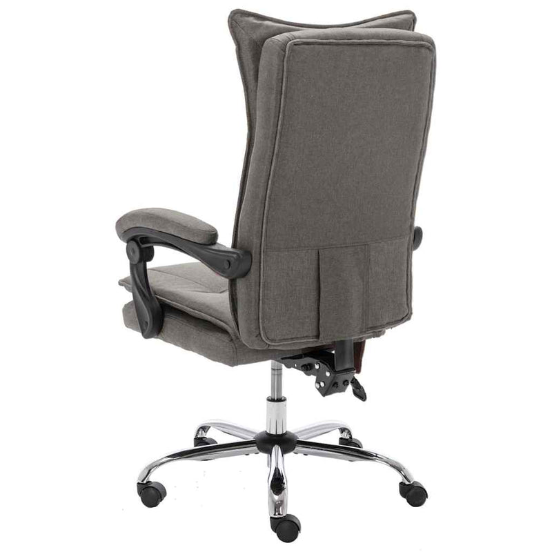 Scaun de birou cu masaj, gri, material textil