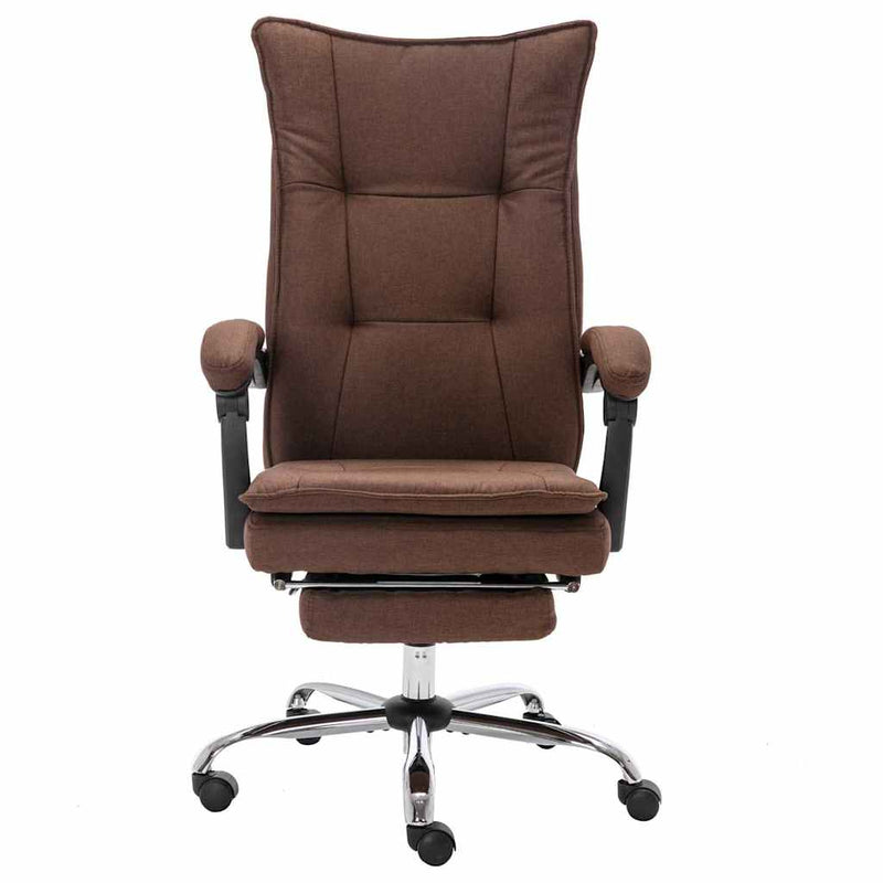 Scaun de birou cu masaj, maro, material textil