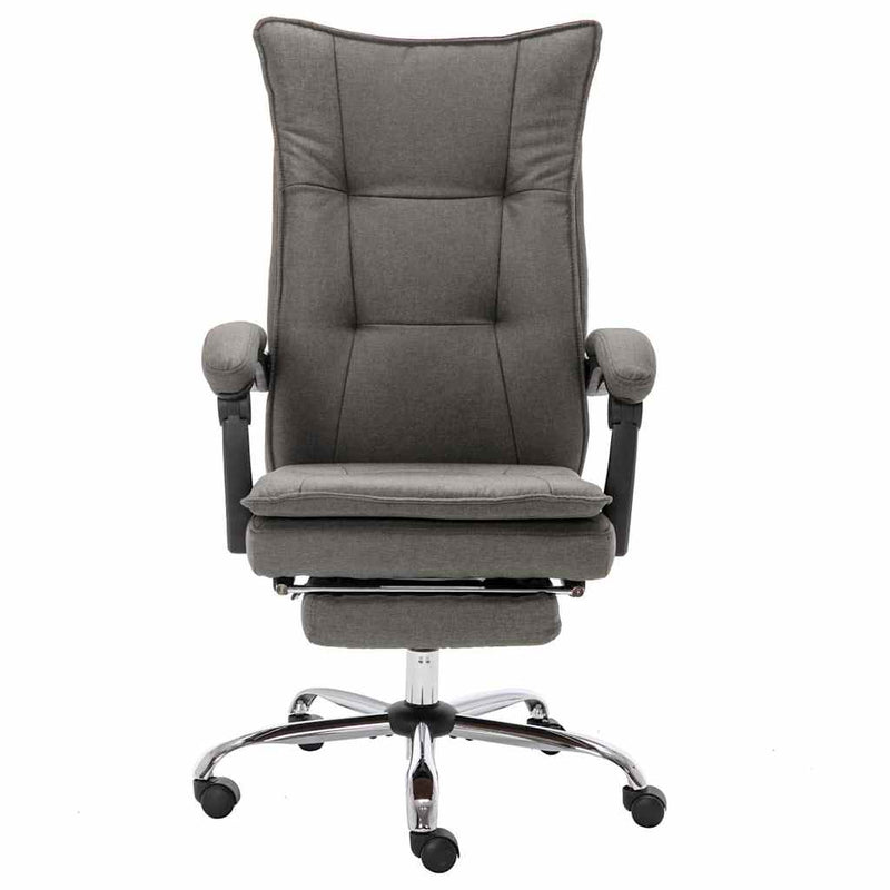 Scaun de birou cu masaj, gri, material textil