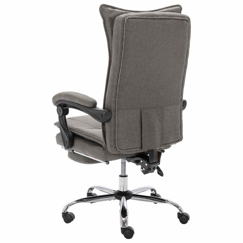 Scaun de birou cu masaj, gri, material textil