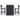 Set mobilier de exterior 5 piese, negru, poliratan, lemn acacia