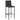 Set mobilier de exterior 5 piese, negru, poliratan, lemn acacia