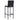 Set mobilier de exterior 5 piese, negru, poliratan, lemn acacia