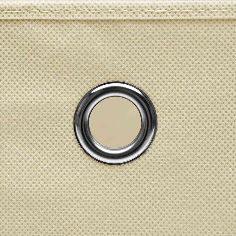 Cutii depozitare cu capace 4 buc. crem, 32x32x32 cm, textil