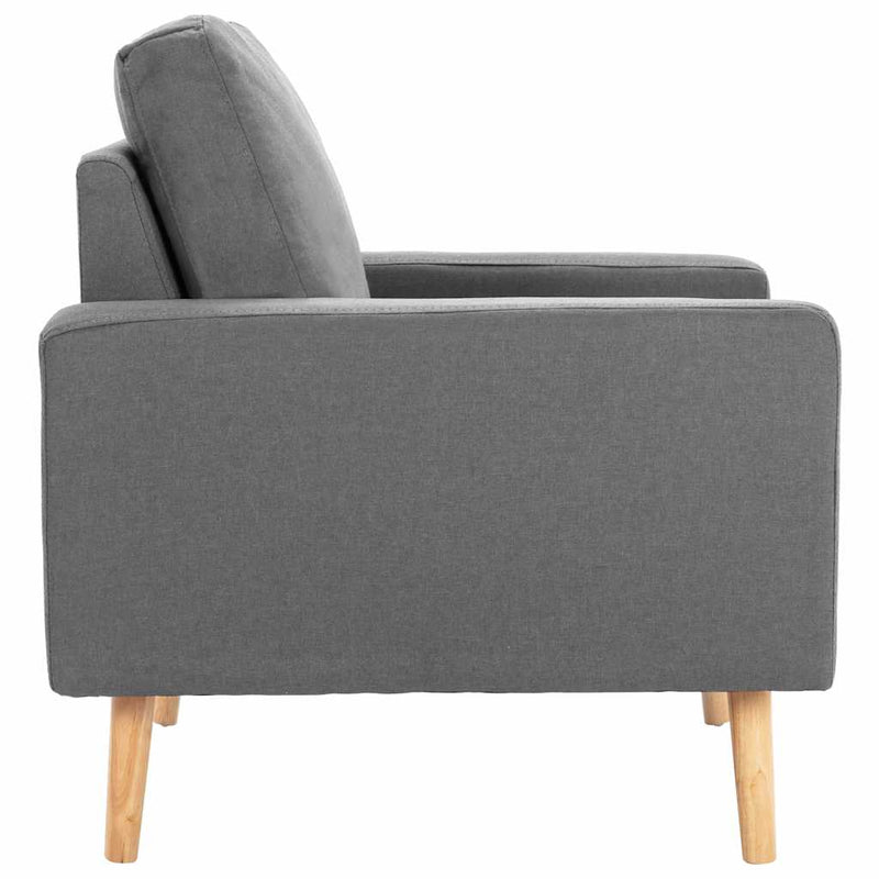Fotoliu, gri deschis, material textil