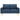 Canapea cu 2 locuri, albastru, material textil