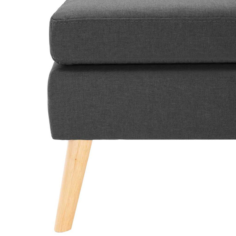 Taburet, gri închis, material textil